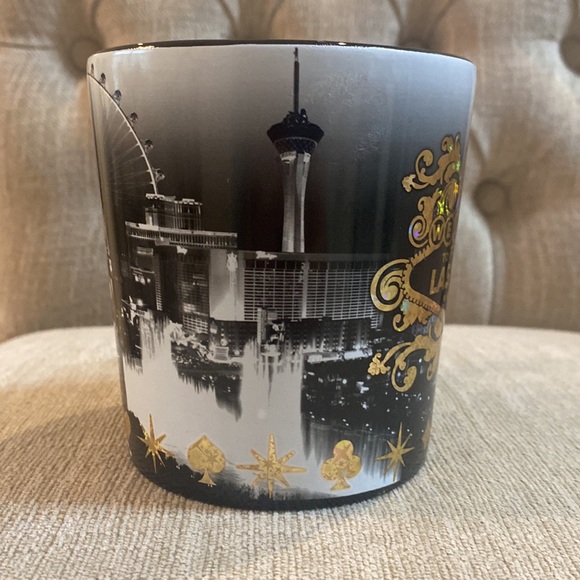 Las Vegas Beautiful Collector Black & Gold Large Coffee Mug LIKE NEW - Picture 9 of 14